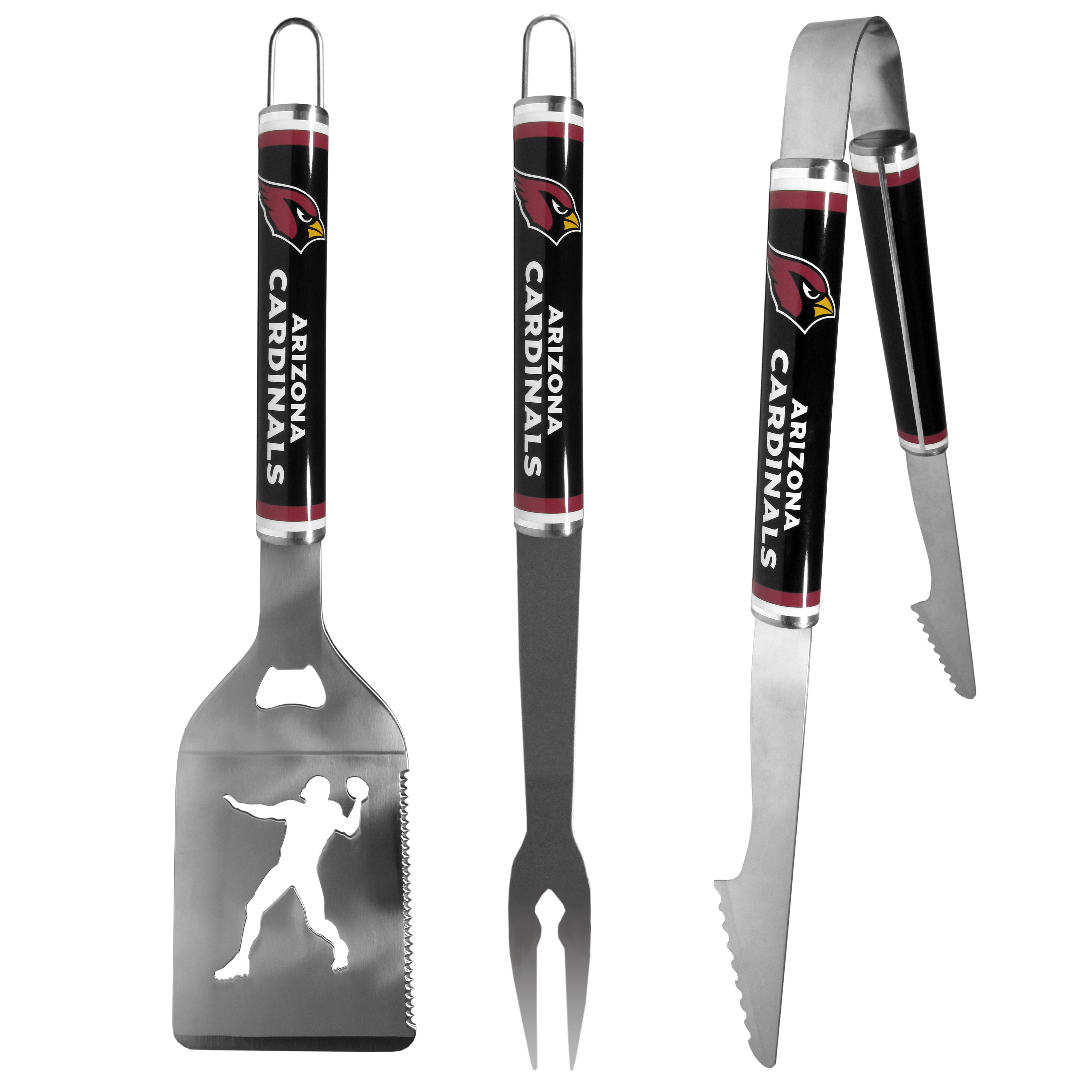 Arizona Cardinals 3 pc Steel BBQ Tool Set