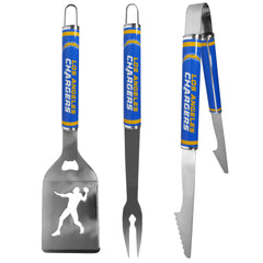 Los Angeles Chargers 3 pc Steel BBQ Tool Set