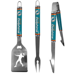 Miami Dolphins 3 pc Steel BBQ Tool Set