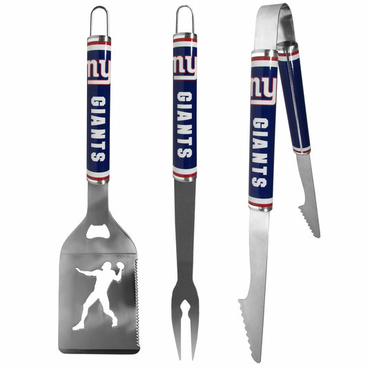 New York Giants 3 pc Steel BBQ Tool Set