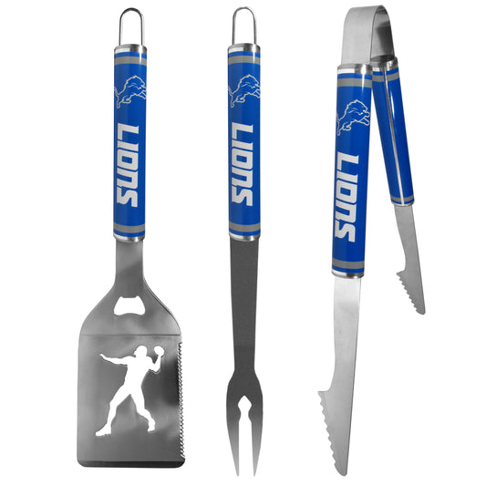 Detroit Lions 3 pc Steel BBQ Tool Set