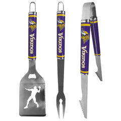 Minnesota Vikings 3 pc Steel BBQ Tool Set