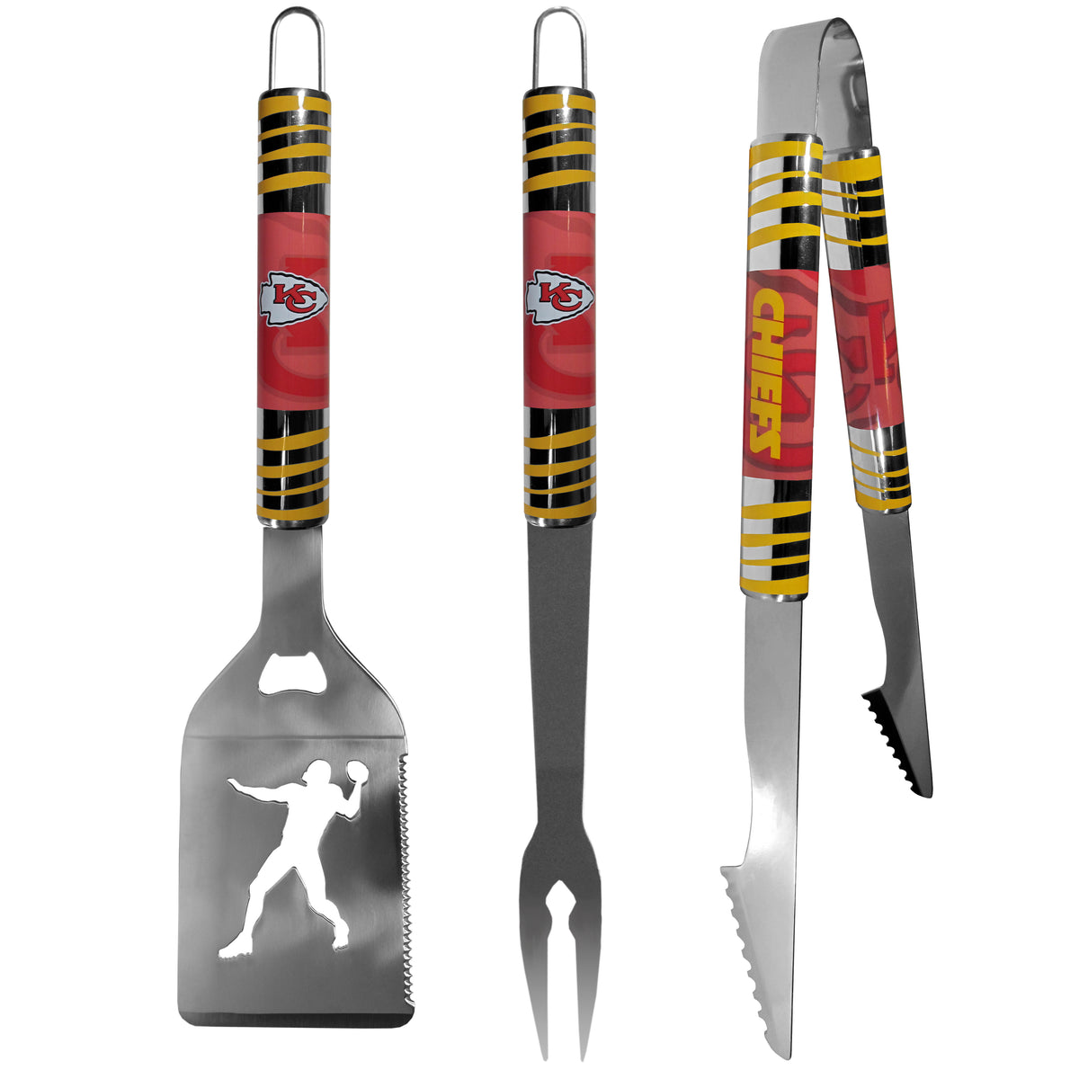 Kansas City Chiefs 3 pc Tailgater BBQ Tools