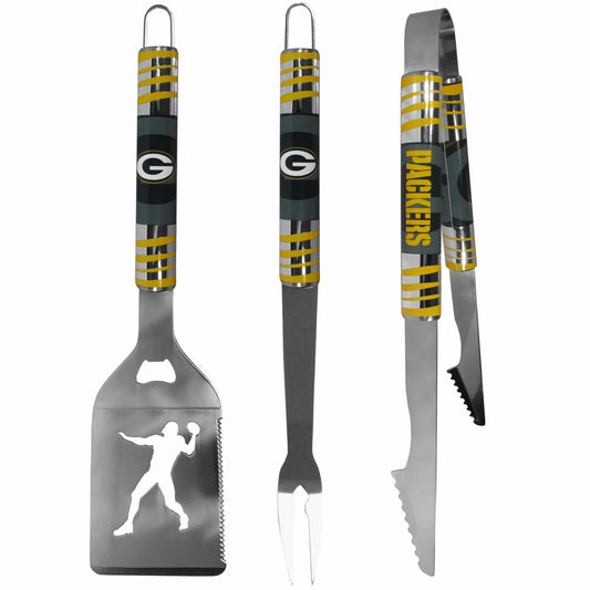 Green Bay Packers 3 pc Tailgater BBQ Tools