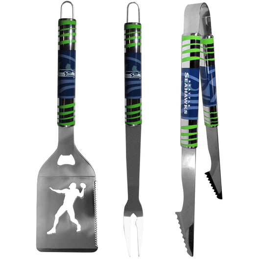 Seattle Seahawks 3 pc Tailgater BBQ Tools