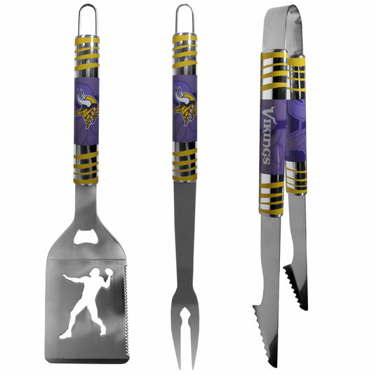 Minnesota Vikings 3 pc Tailgater BBQ Tools - Minnesota Vikings