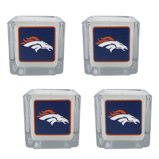 Velas perfumadas de los Denver Broncos, paquete de 4