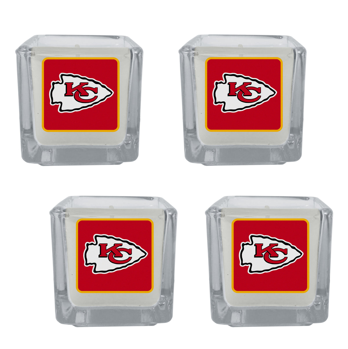 Velas perfumadas de los Kansas City Chiefs, paquete de 4