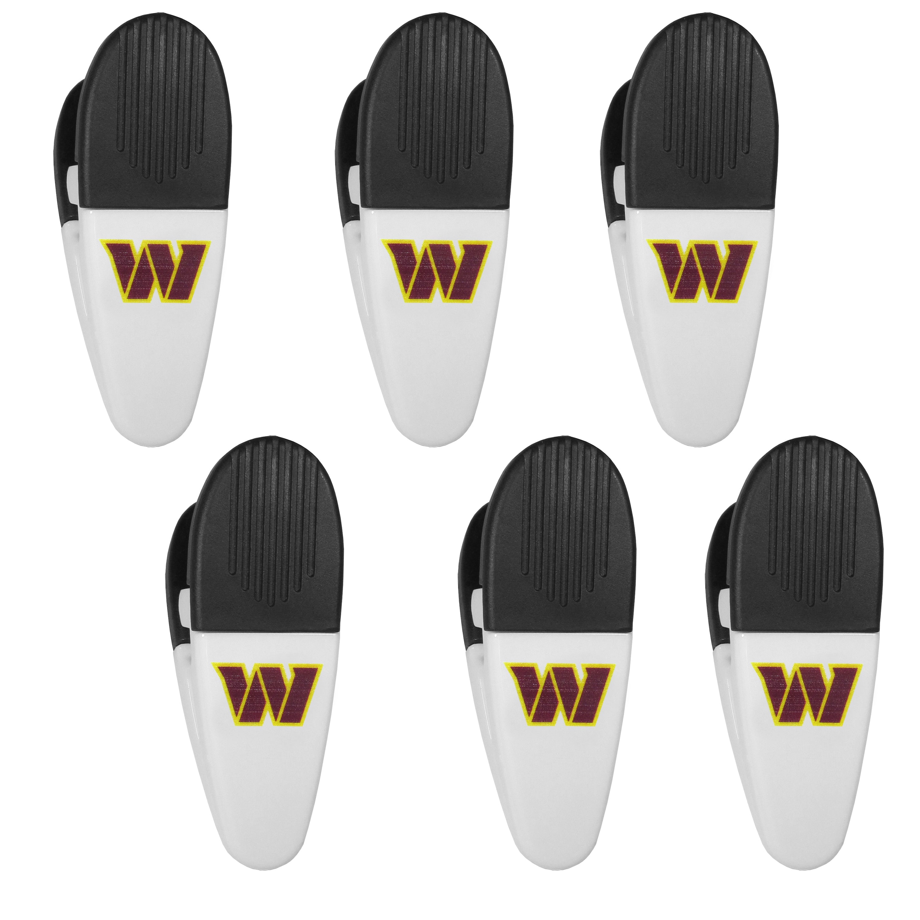 Washington Commanders Chip Clip Magnets, 6pk