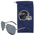 Baltimore Ravens Aviator Sunglasses and Bag Set