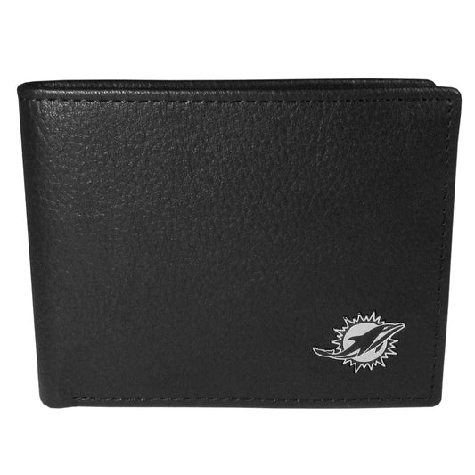 Miami Dolphins Leather Logo Bi-fold Wallet