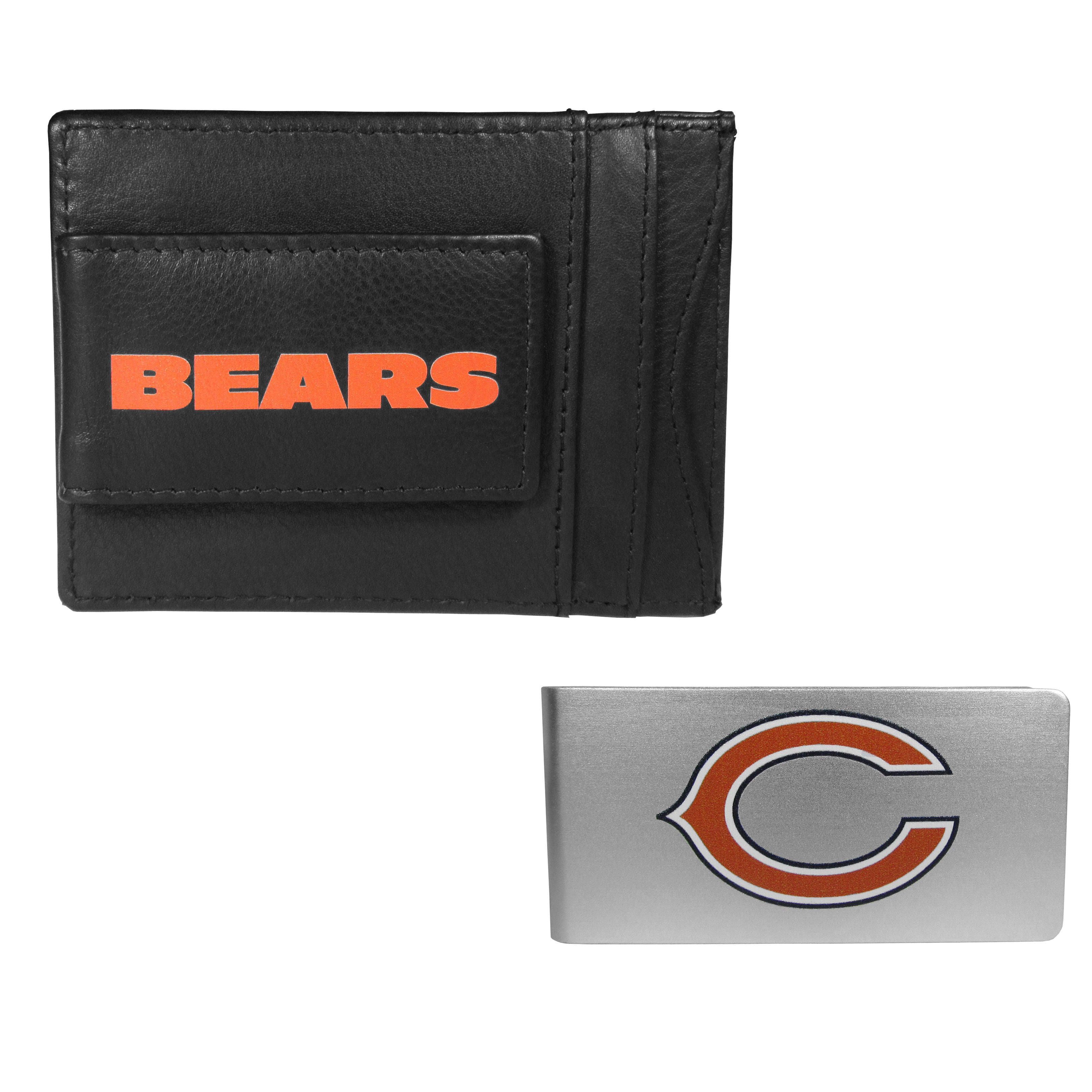 Chicago Bears Leather Cash & Cardholder & Money Clip