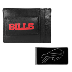 Buffalo Bills Leather Cash & Cardholder & Black Money Clip