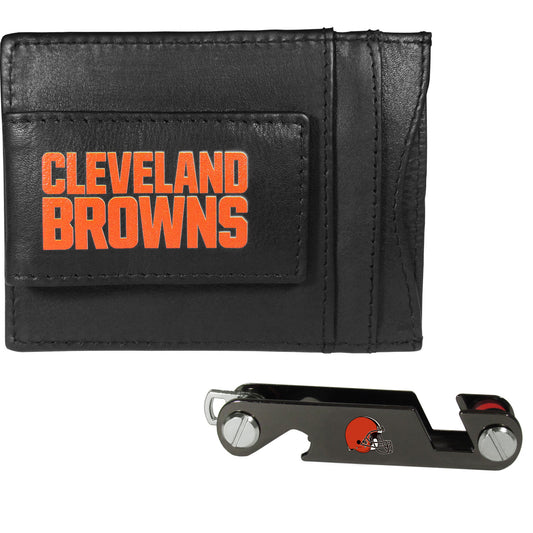 Cleveland Browns Leather Cash & Cardholder & Key Organizer