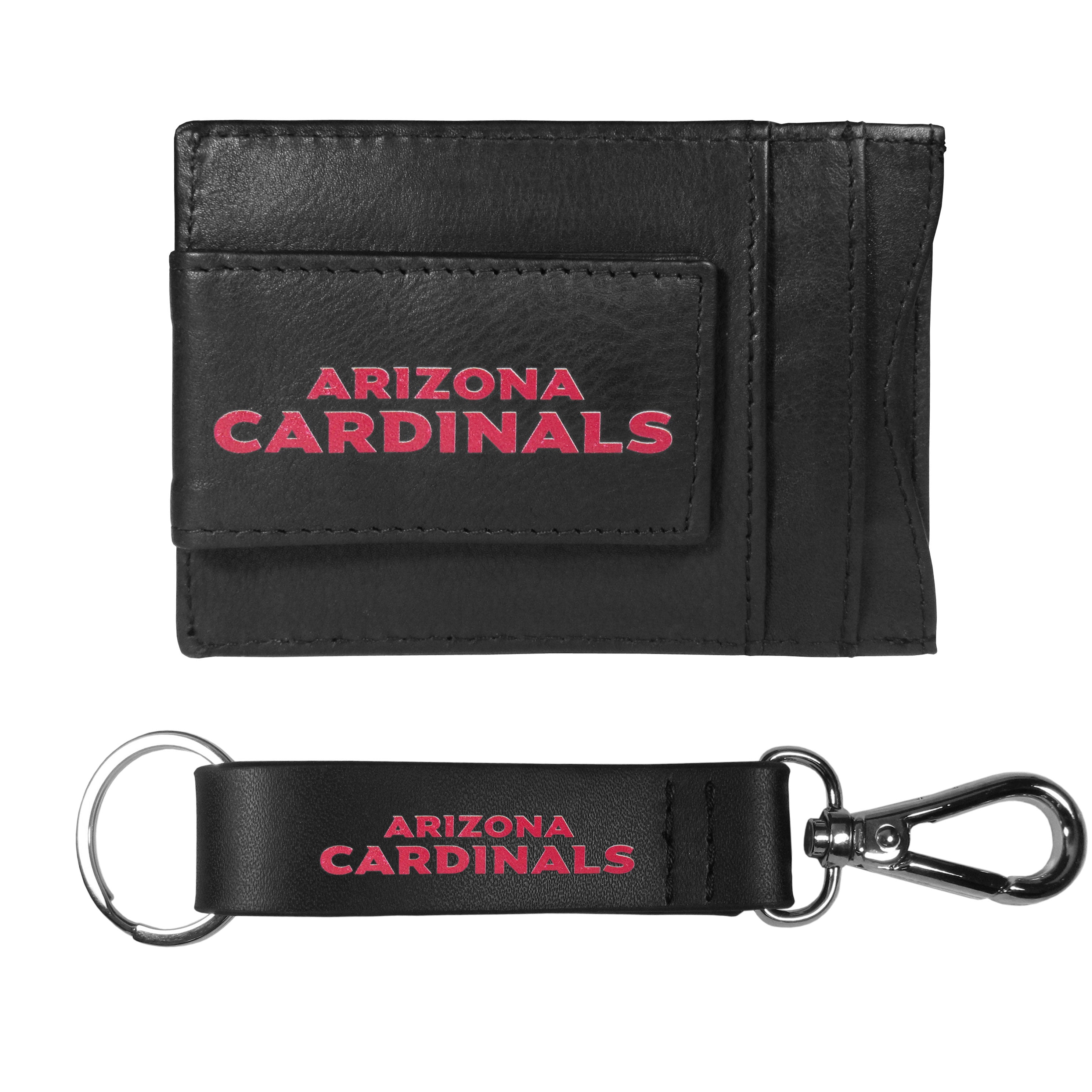 Arizona Cardinals Leather Cash & Cardholder & Strap Key Chain