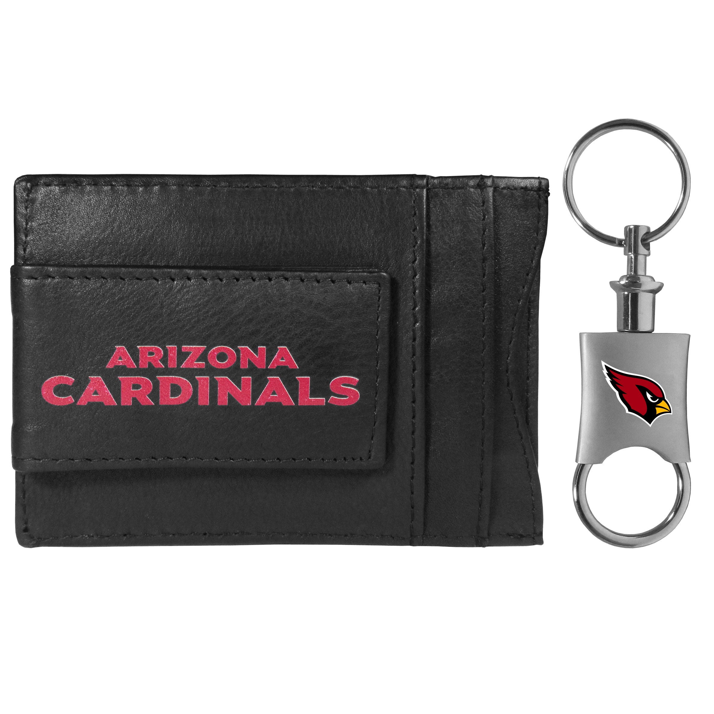 Arizona Cardinals Leather Cash & Cardholder & Valet Key Chain