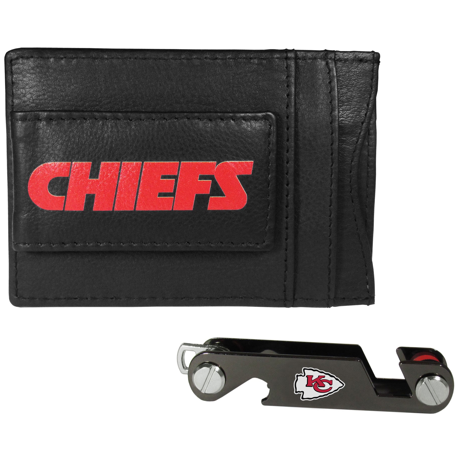 Kansas City Chiefs Leather Cash & Cardholder & Key Organizer