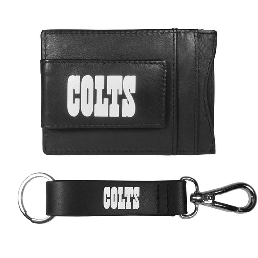 Indianapolis Colts Leather Cash & Cardholder & Strap Key Chain