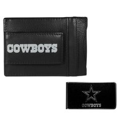 Dallas Cowboys Leather Cash & Cardholder & Black Money Clip