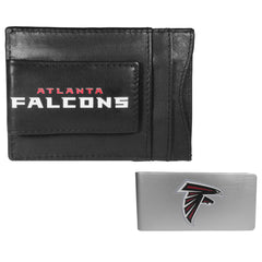 Atlanta Falcons Leather Cash & Cardholder & Money Clip - Atlanta Falcons