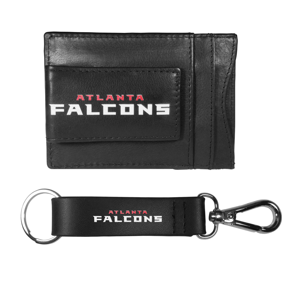 Atlanta Falcons Leather Cash & Cardholder & Strap Key Chain