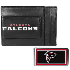 Atlanta Falcons Leather Cash & Cardholder & Color Money Clip