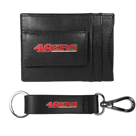 San Francisco 49ers Leather Cash & Cardholder & Strap Key Chain