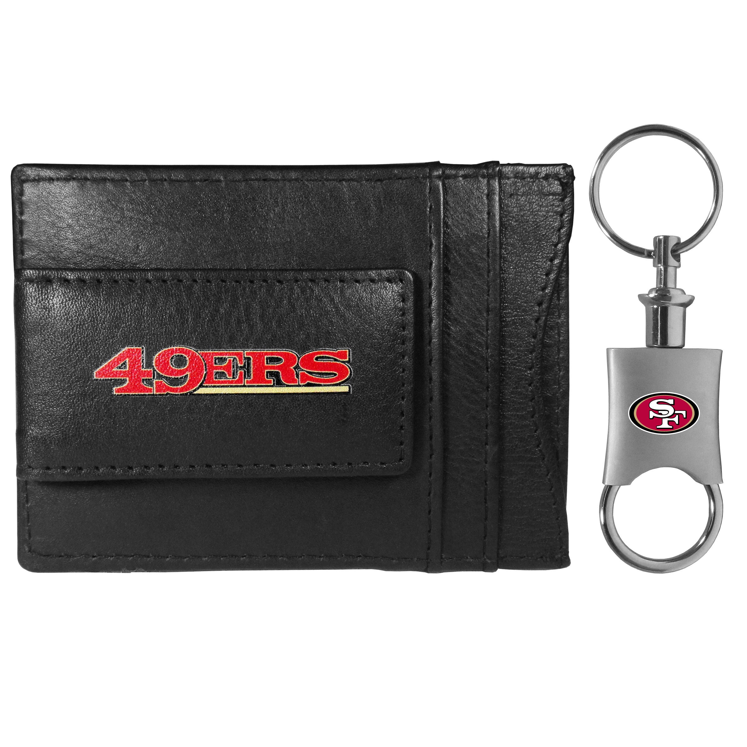 San Francisco 49ers Leather Cash & Cardholder & Valet Key Chain