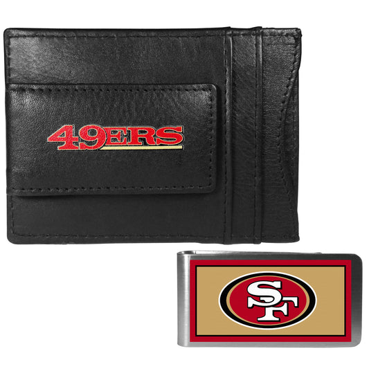 San Francisco 49ers Leather Cash & Cardholder & Color Money Clip