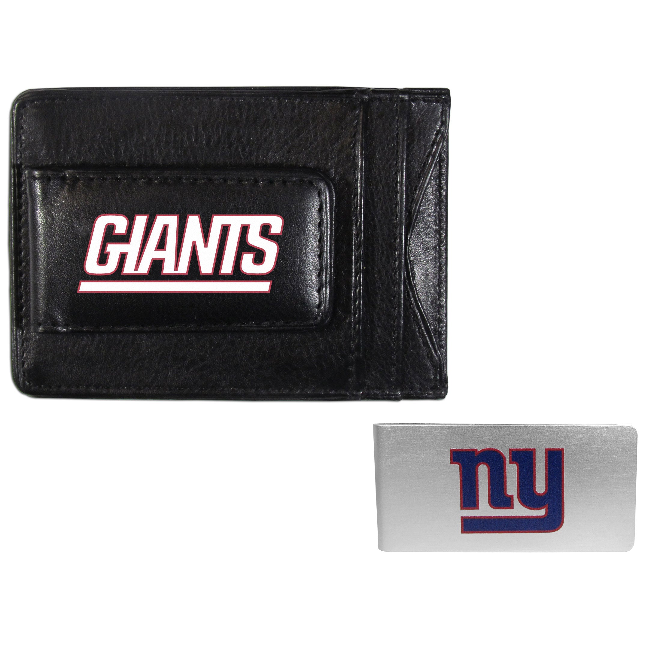 New York Giants Leather Cash & Cardholder & Money Clip - New York Giants