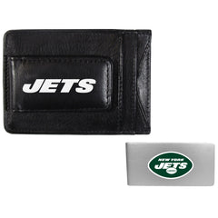 New York Jets Leather Cash & Cardholder & Money Clip