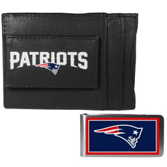 New England Patriots Leather Cash & Cardholder & Color Money Clip