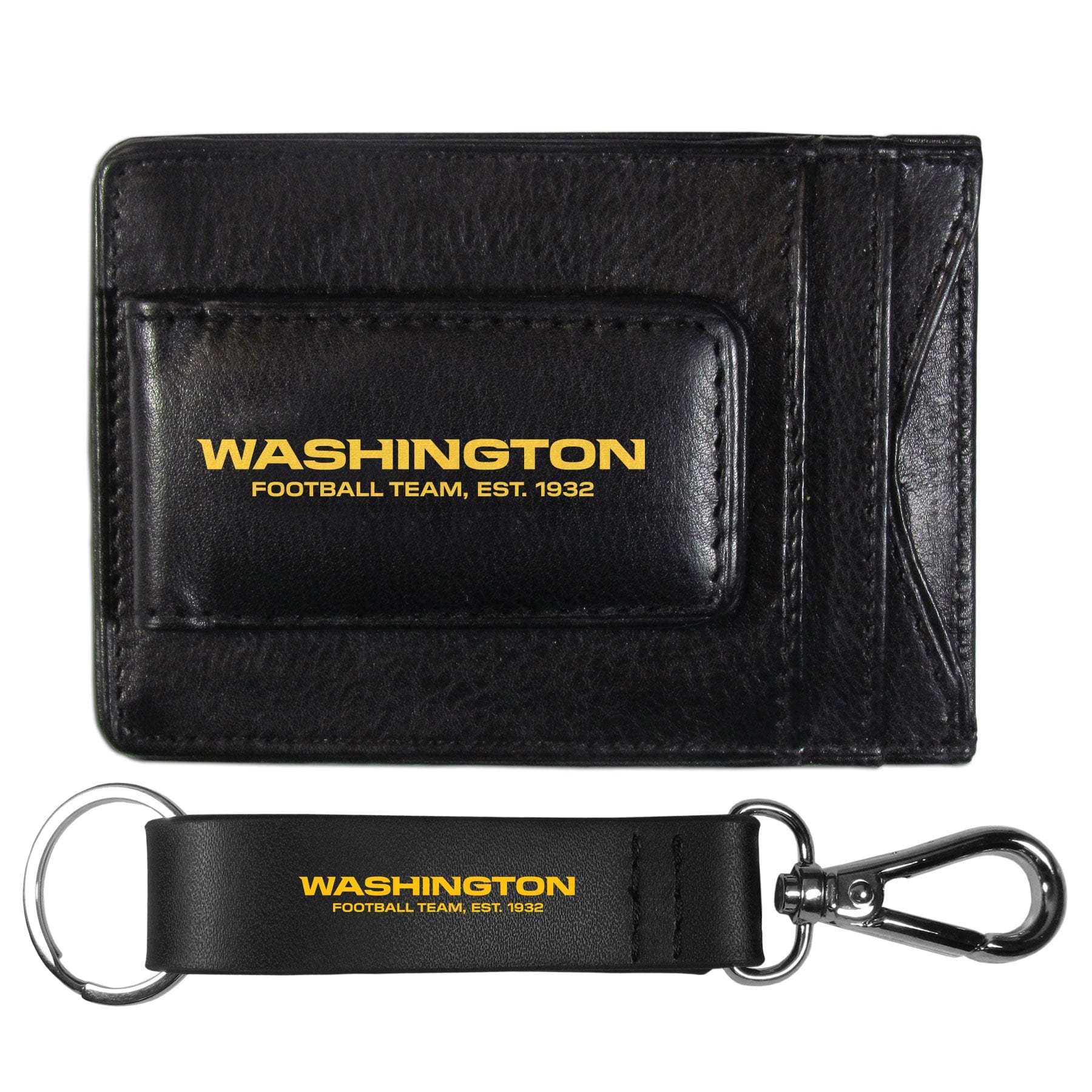 Washington Commanders Leather Cash & Cardholder & Strap Key Chain