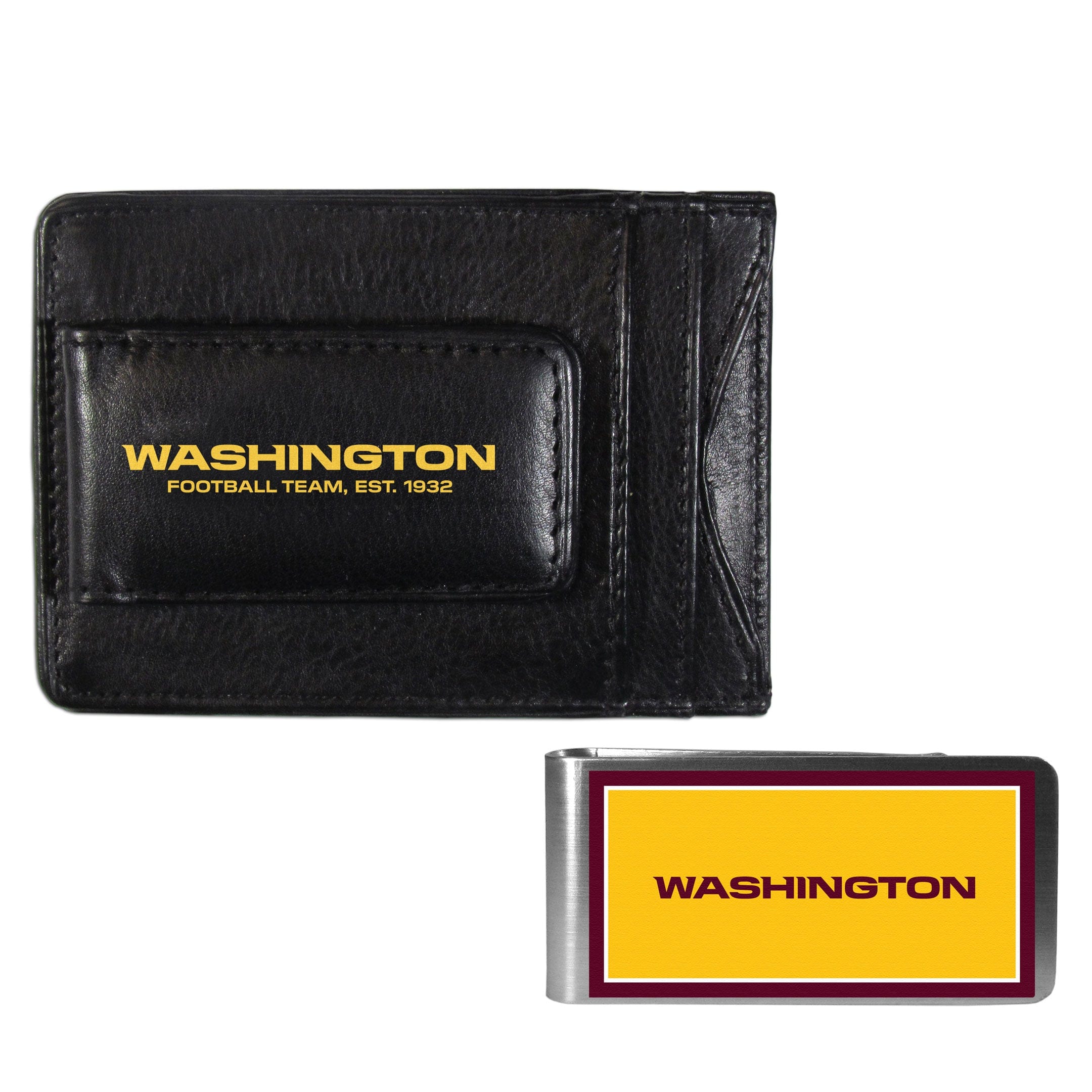 Washington Commanders Leather Cash & Cardholder & Color Money Clip