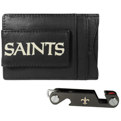 New Orleans Saints Leather Cash & Cardholder & Key Organizer