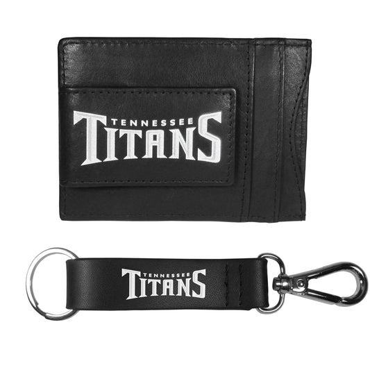 Tennessee Titans Leather Cash & Cardholder & Strap Key Chain