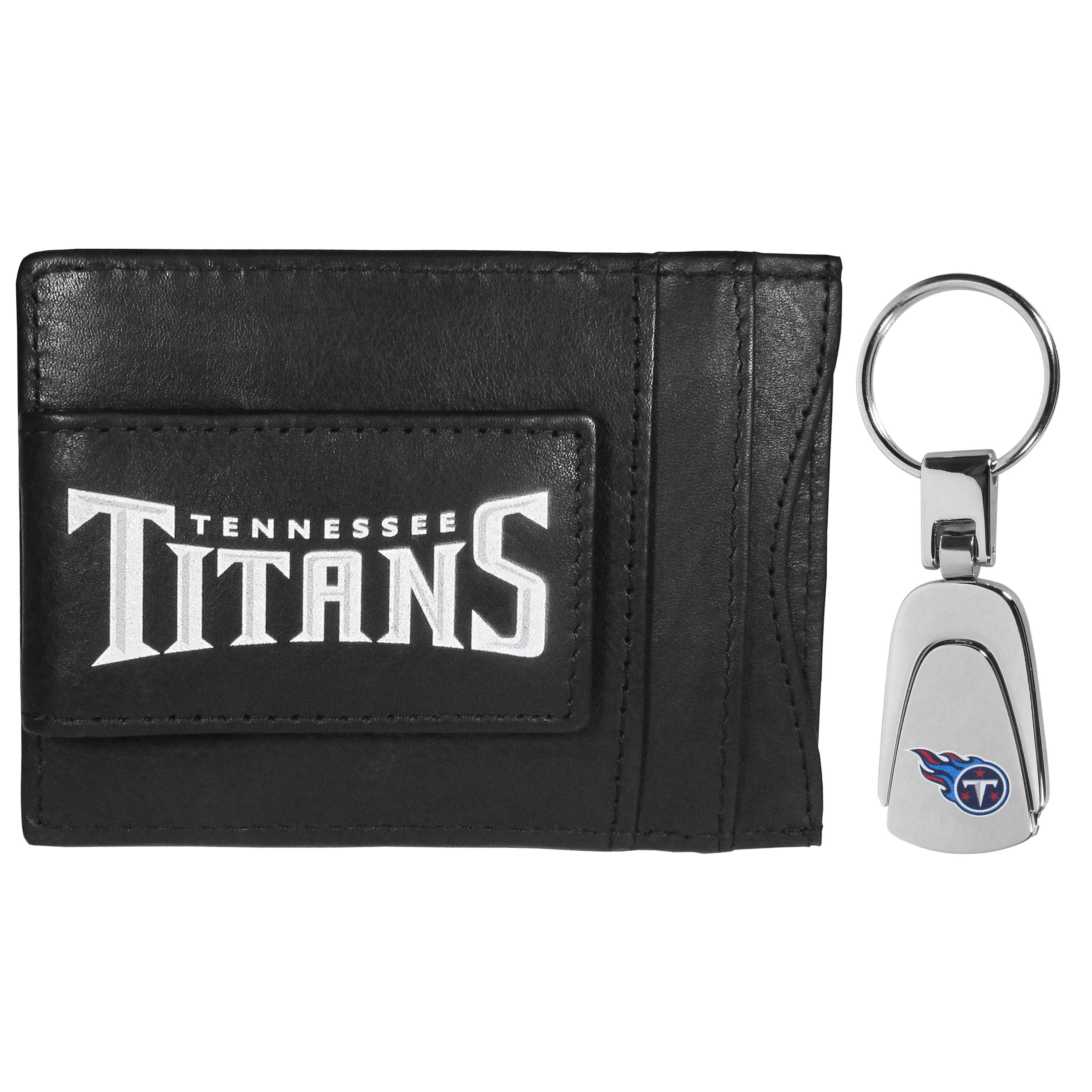 Tennessee Titans Leather Cash & Cardholder & Steel Key Chain