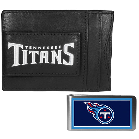 Tennessee Titans Leather Cash & Cardholder & Color Money Clip