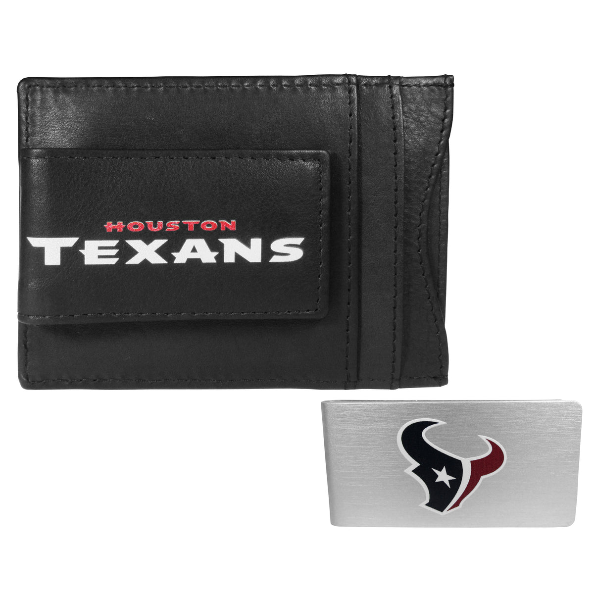 Houston Texans Leather Cash & Cardholder & Money Clip