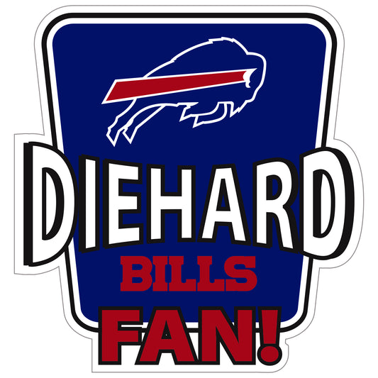 Buffalo Bills Die-Hard Fan Auto Decal - Buffalo Bills