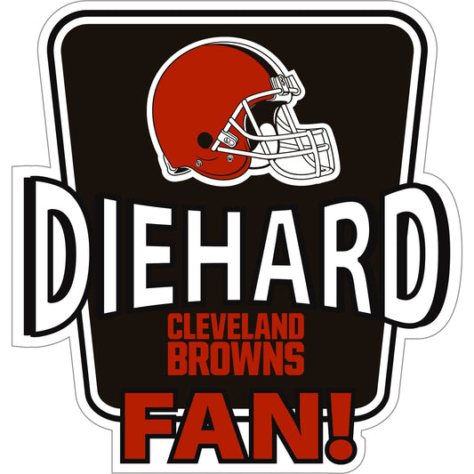 Cleveland Browns Die-Hard Fan Auto Decal