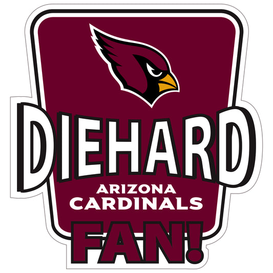 Arizona Cardinals Die-Hard Fan Auto Decal - Arizona Cardinals