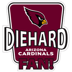 Arizona Cardinals Die-Hard Fan Auto Decal