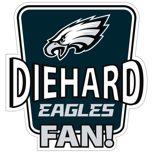 Calcomanía para auto de fanático incondicional de los Philadelphia Eagles