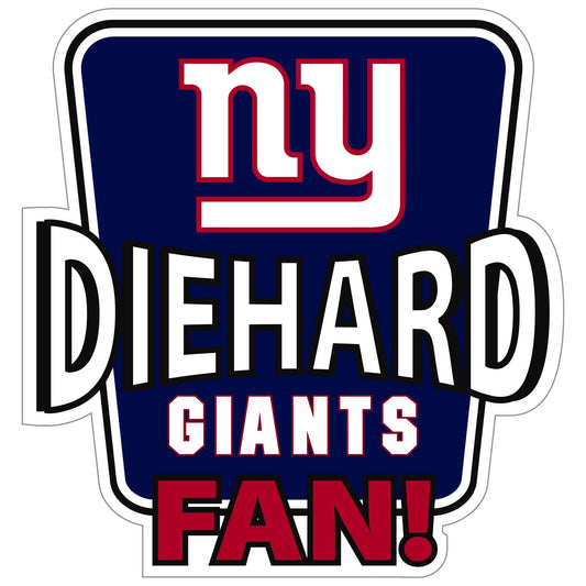 New York Giants Die-Hard Fan Auto Decal