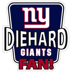 New York Giants Die-Hard Fan Auto Decal - New York Giants