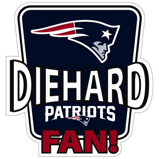 New England Patriots Die-Hard Fan Auto Decal