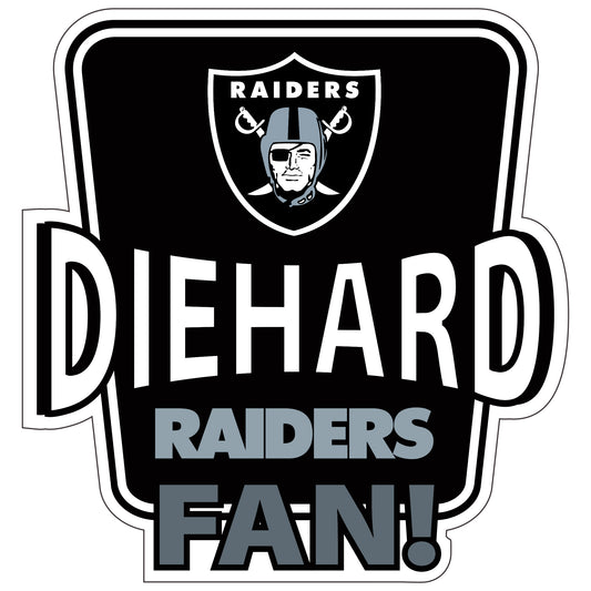 Las Vegas Raiders Die-Hard Fan Auto Decal