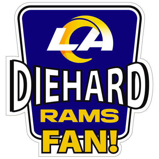 Los Angeles Rams Die-Hard Fan Auto Decal