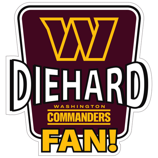 Washington Commanders Die-Hard Fan Auto Decal